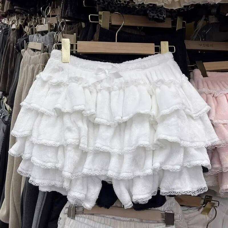 2025 Japanese Lolita Kawaii Bow Short Skirt Female Korean New Fashion Elegant Casual Cute Skirts Y2k Women Pleated Sweet Shorts Z260314