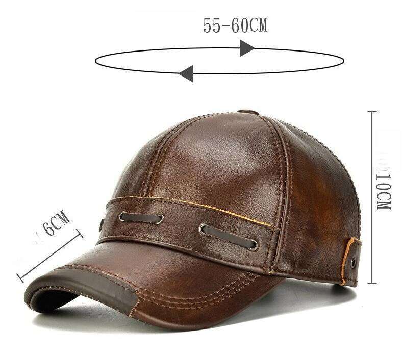 Genuine Cow Leather Baseball Caps Men Coffee Kufi Hats High-end Mature and Steady Style Outdoor Sports Classic Europe Hiking Hat Z260314