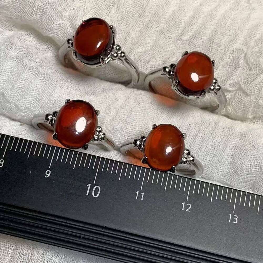 Natural Amber Ring Female Handmade Simple Three-Dimensional Accessories Gem Wholesale Jewelry Organic Gems H260312