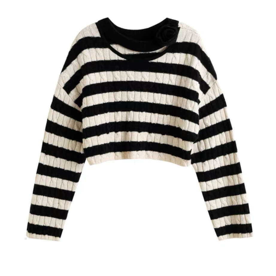 2026 Autumn/Winter New Designer Women's Bow Beaded Fluffy c10 Knitted Hollow Knitted Sweater