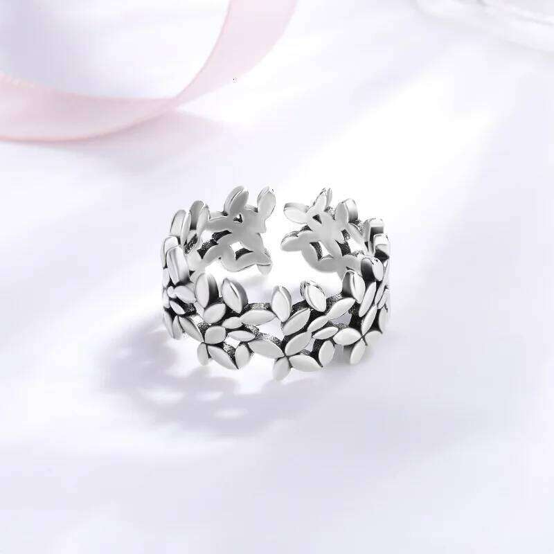 925 Sterling Silver Ring Small Leaf Plant Rings For Women Engagement Wedding Jewelry Cheap Things With H260312