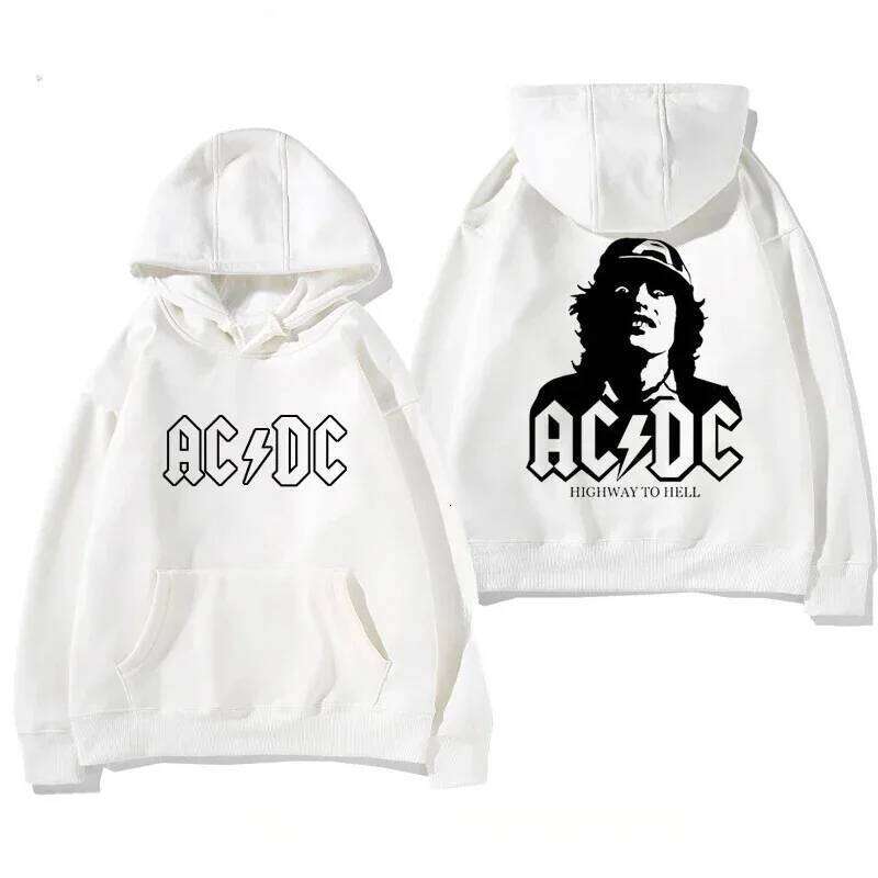 Men's Autumn/Winter Printed AC/DC American Hard Rock Band Hoodie, Adult Casual Retro Long-Sleeve Sports Pullover Z260314