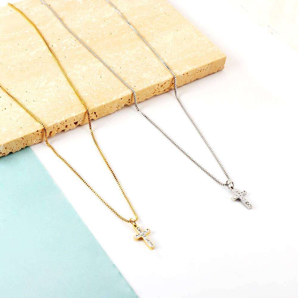 ASONSTEEL Stainless Steel Cross Pendant Necklace For Women Men Minimalist Jewelry Male Female Necklaces Chokers Gifts Hiphop H260312