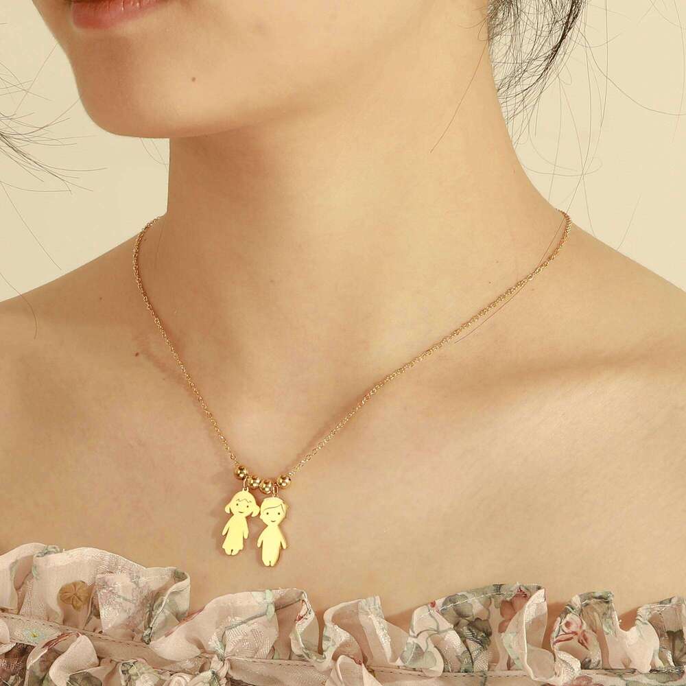 Personalized Necklace Custom Chain Name Family Gift For Women Men Couple Boy Girl Kid Dog Cat Pendant Stainless Steel Jewelry H260312