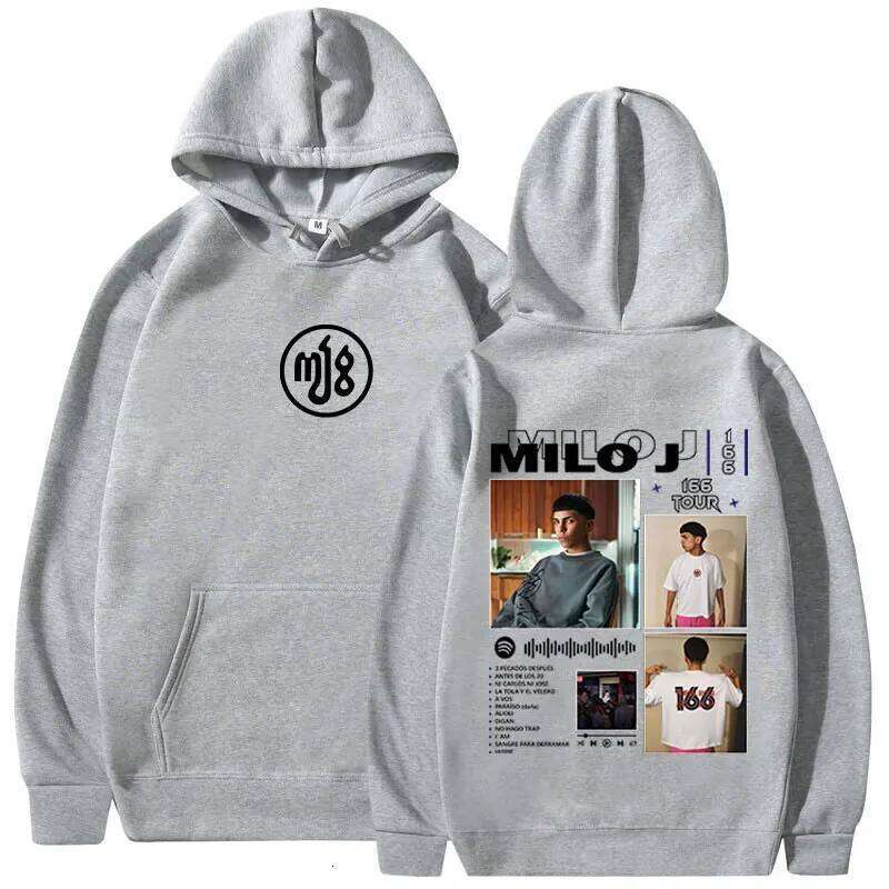 Milo J 166 Album Tour Merch men's rap style Harajuku Hip Hop Fashion hoodie fashion casual streetwear Z260314