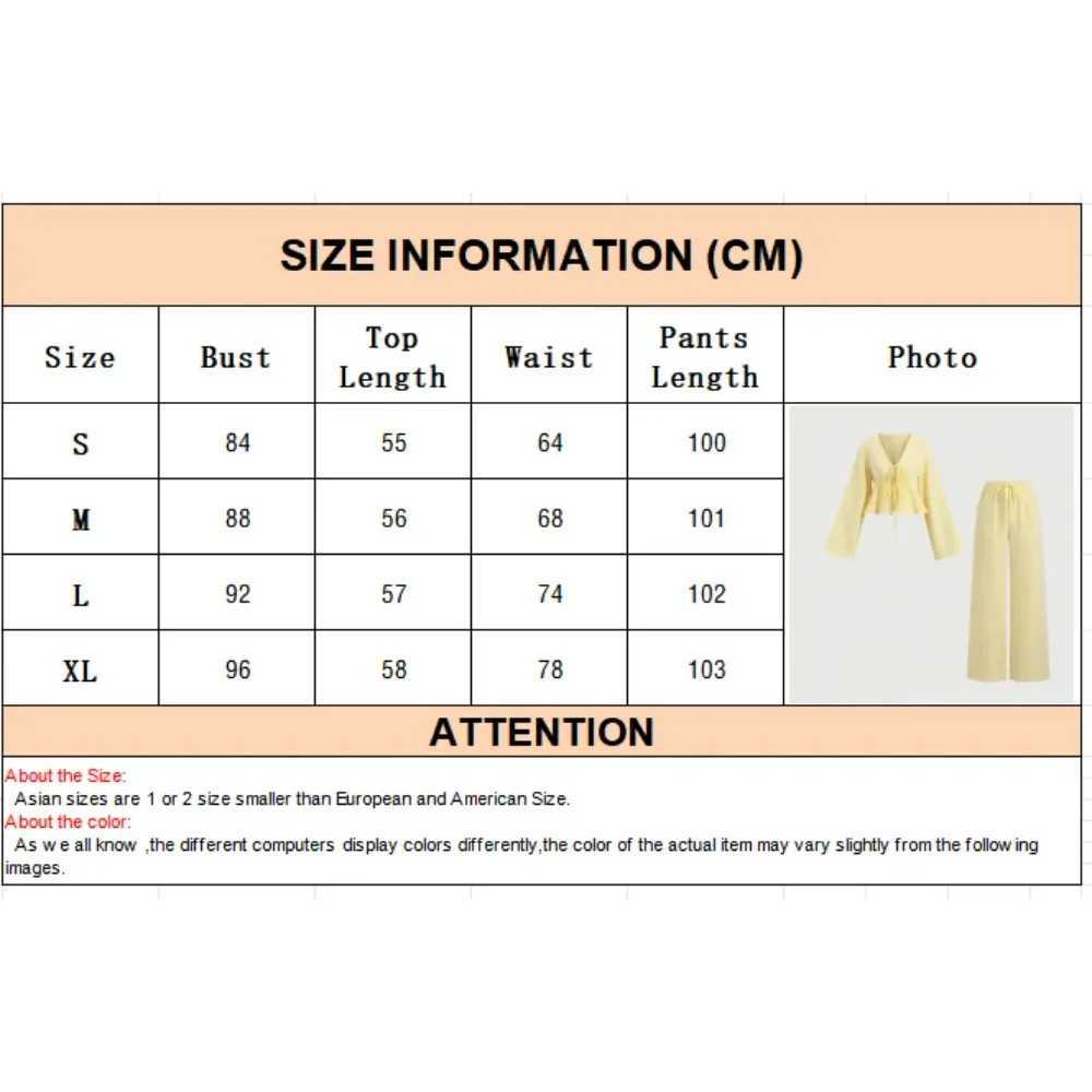 Womens Two-Piece Set -Solid Color with Stripe Detail Lounge SetStrappy Camisole Wide Leg Tie-Waist PantsSweet Casual Outfit M260313