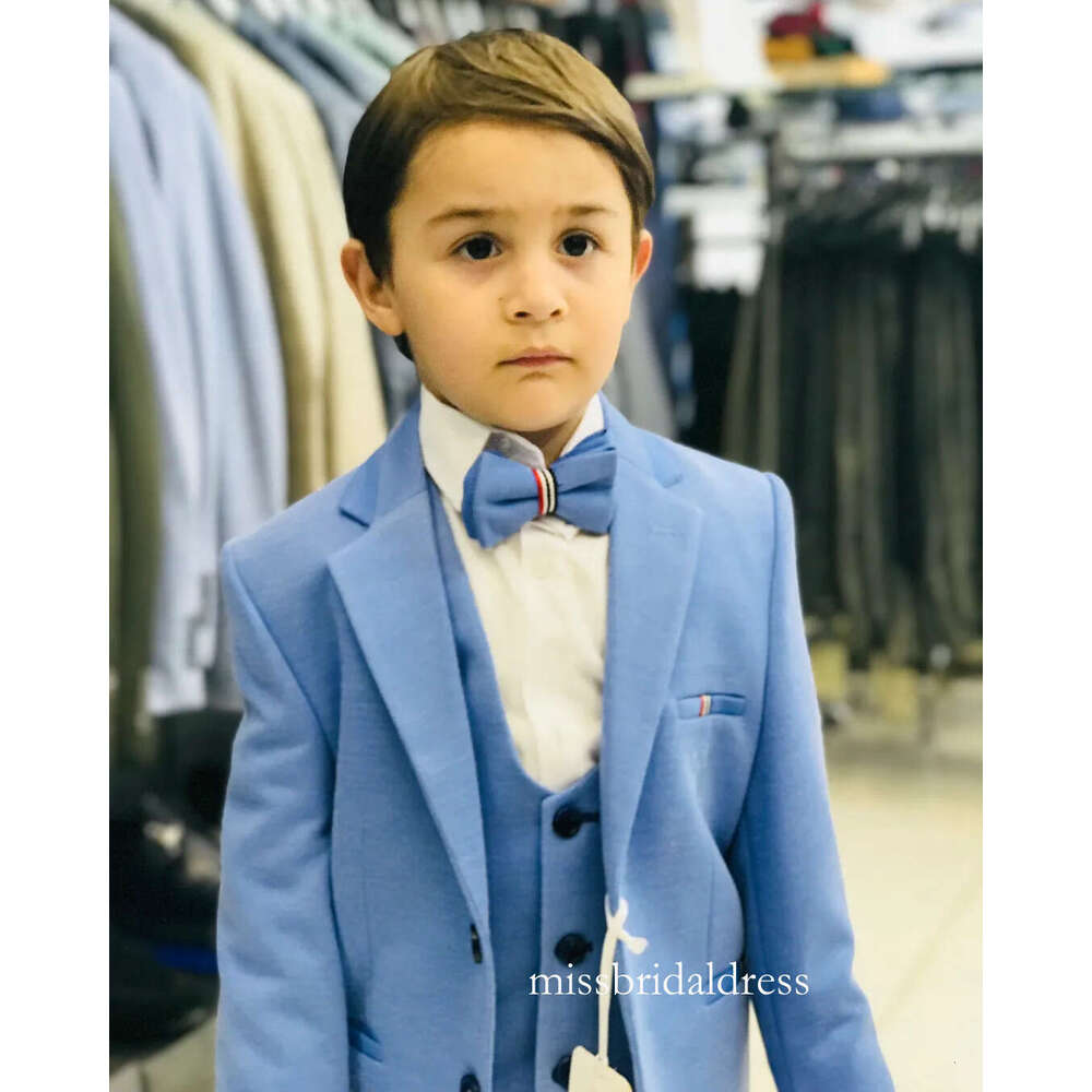 Handsome High Quality 3 Pieces Boy's Formal Wear Suit Wedding Kids Slim Fit Tuxedos For Sale Online D0313