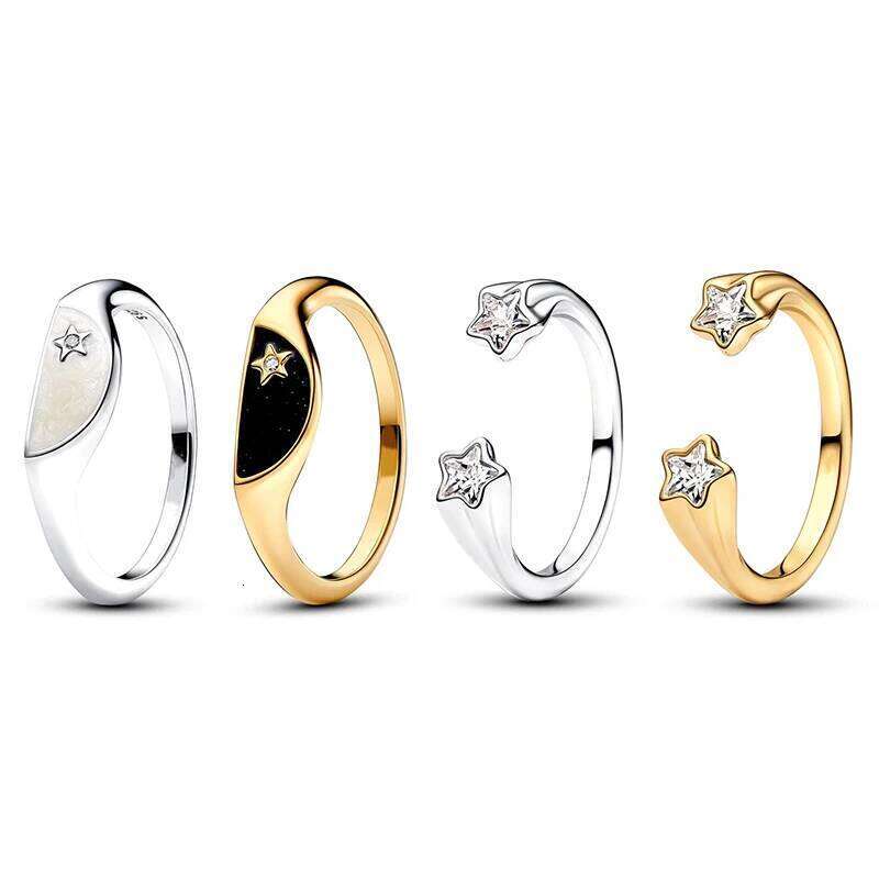 Shooting Stars Open Rings Sterling Silver Woman Plata De Ley 925 Star Couple Suit Ring Party Festival Gifts H260312