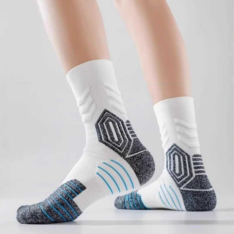 Practical Basketball Socks Mid Tube Men Youth Towels Sole Badminton Running Anti Slip Odor Proof Sweat-absorbing Sports Socks D260313
