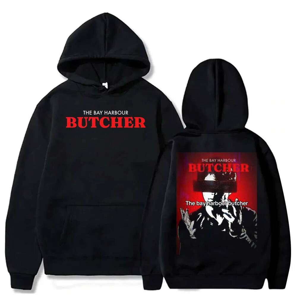Retro Dexter Morgan Bay Harbour Butcher Double-sided Printed Men's Hoodie Casual Top 90s Streetwear Autumn Winter Warm Pullover Z260315