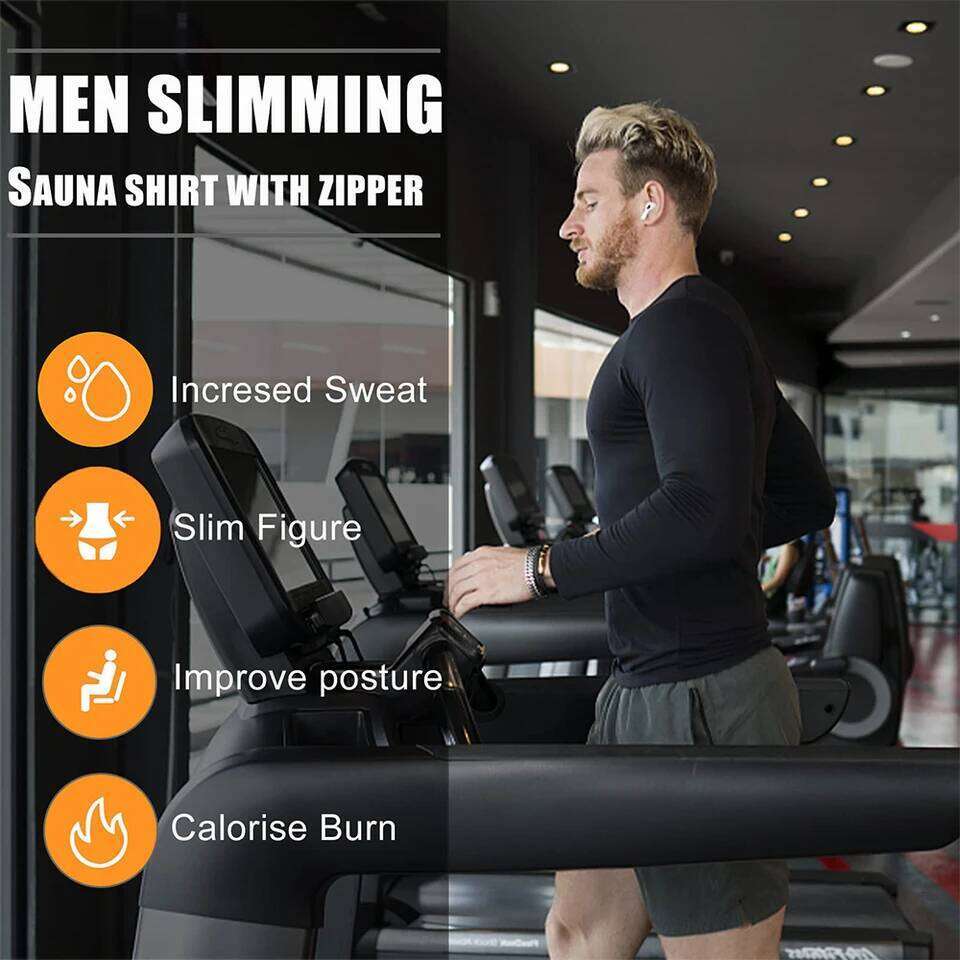 Sauna Shirt Men Sweat Suit Compression Long Sleeve Top Weight Loss Body Shaper Shirts for Workout Sports 26Y0313