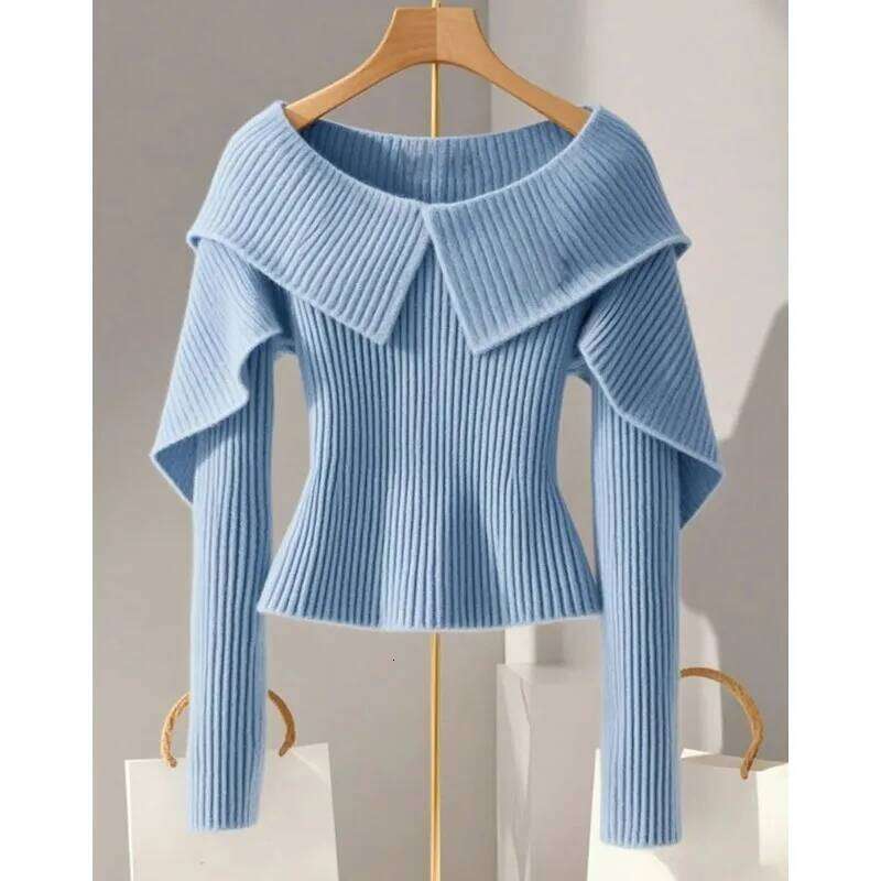 Autumn All Match Knit Tops Female Solid Color O Neck Soft Knitwear Pullover Women Long Sleeve Loose Sweater New Z260313