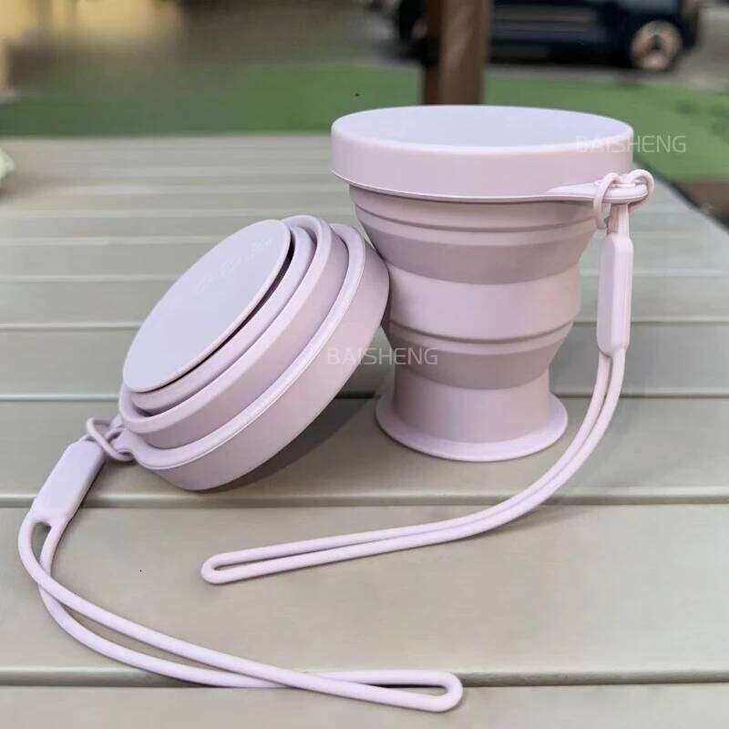 Folding Water Portable Silicone Outdoor High Temperature Travel Compression Mouthwash Cup Z260314