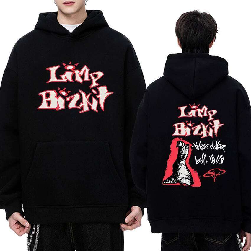 2025 New in Rock Band Limp Bizkit Vintage Double Sided Print Streetwear Men Women Cotton Casual Hoodie Unisex Gothic Sweatshirt Z260314