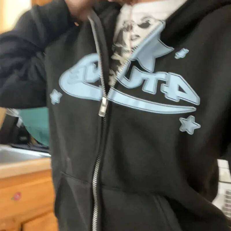 Casual Streetwear Basic Hooded Pockets Sweatshirt Tracksuit Solid Long Sleeve Hoodies Women Autumn Spring Fashion Letter Print Z260314