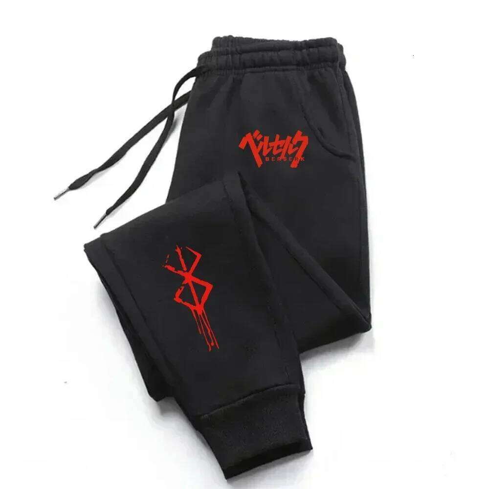 2025 Men Sweatpants Japanese Anime Berserk Print Fleece Joggers for Women Trousers Fitness Workout Running Pants Unisex S-3XL Z260315