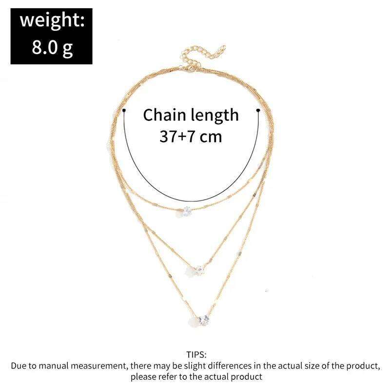 Layered Necklaces for Women Stackable14K Gold Silver Plated Circle Paperclip Chain Pendant Choker Necklace Set For Woman H260312