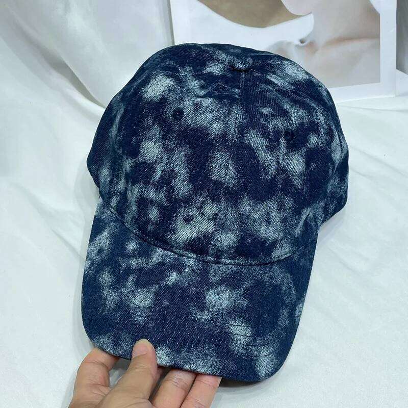 Tie dye cowboy baseball women's face small casual soft cap visor KJ202410143 Z260313