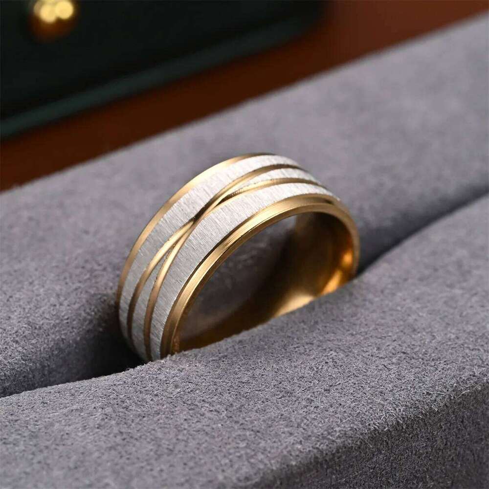 Fashion Couple Wedding Band Valentine's Day Gift Charm Zirocon Set For Women Trendy Stainless Steel Men Rings H260312