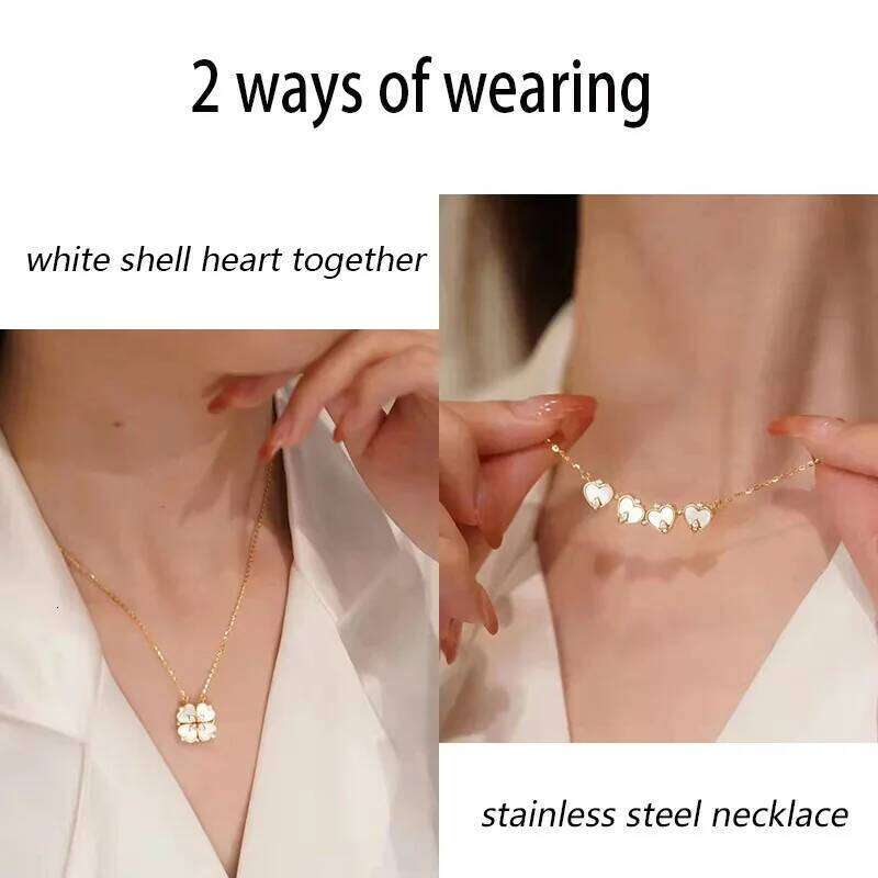 Fashion and creative foldable magnet cr necklace personality a two-way wearing party pendant zircon jewelry H260312