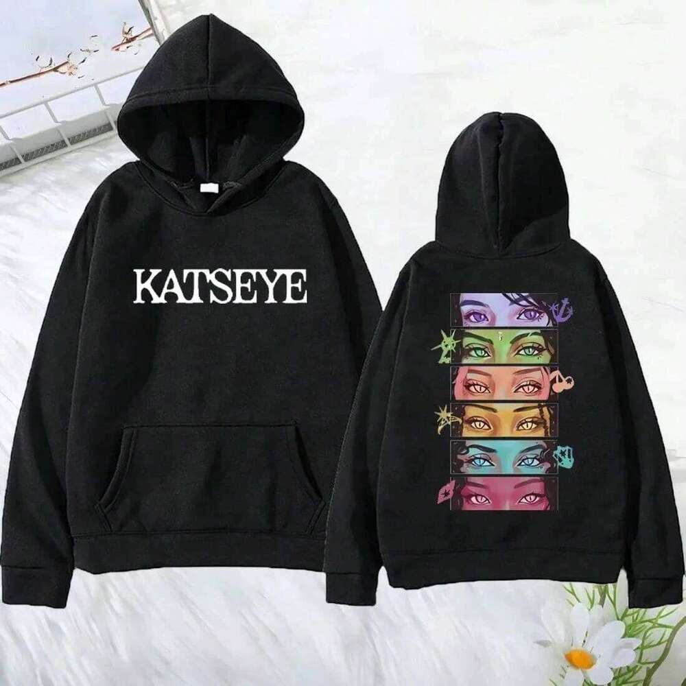 Katseye Pattern Printed Sweatshirts Man's Autumn Winter Fashionable High Quality Casual Sports Long Sleeve Loose Pullover Tops Z260314
