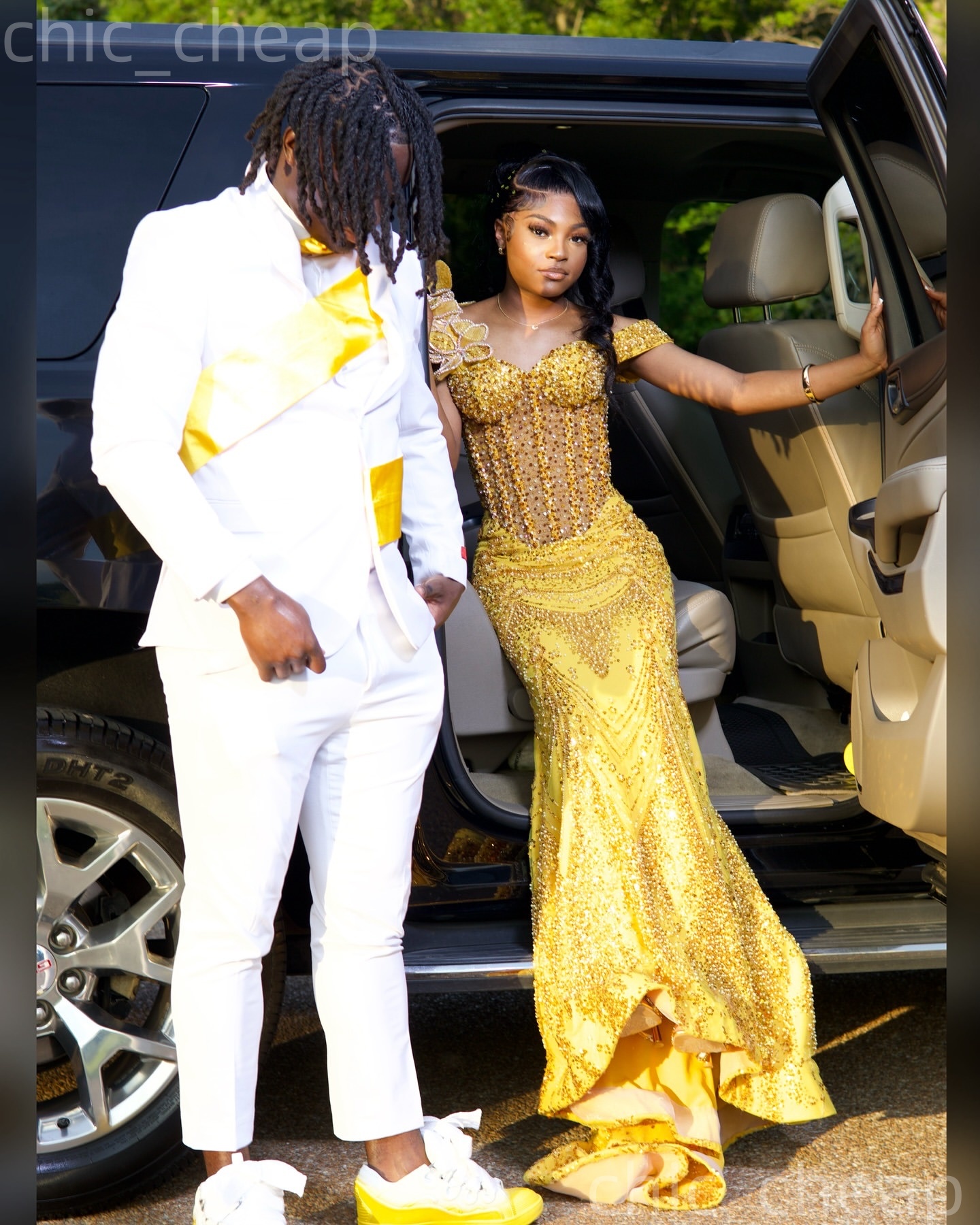 2K26 Yellow Prom Dress 2026 Mermaid Prom Dress One Shoulder Beaded Florals Sparkly Evening Dresses Birthday Party Formal Receiption Gowns Dresses ZJ08