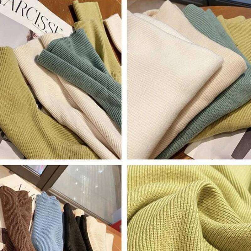 Fashion Solid Color Slim Turtleneck Sweater 2025 Autumn Winter New Casual Versatile Warm Pullovers Long Sleeves Women's Clothing Z260313