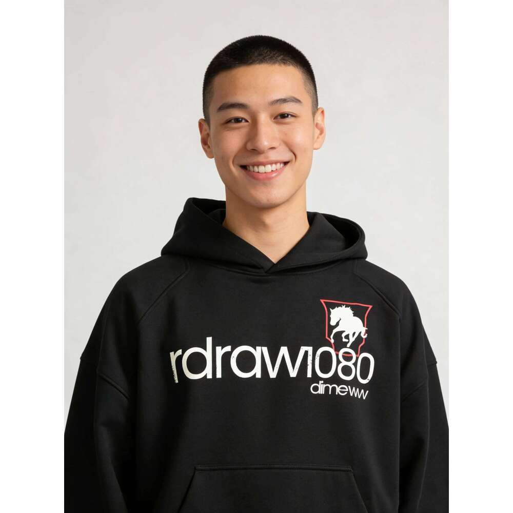 American cross-border alphanumeric paired with street sports style printed men's and women's spring hoodies Z260315