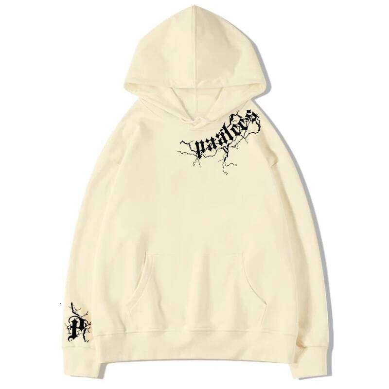 Autumn Winter Gothic Letters Languorous Lazy Wind Men Women Hooded Sweatshirt Daily Outdoor Holiday Casual Loose Warm Sportswear Z260314