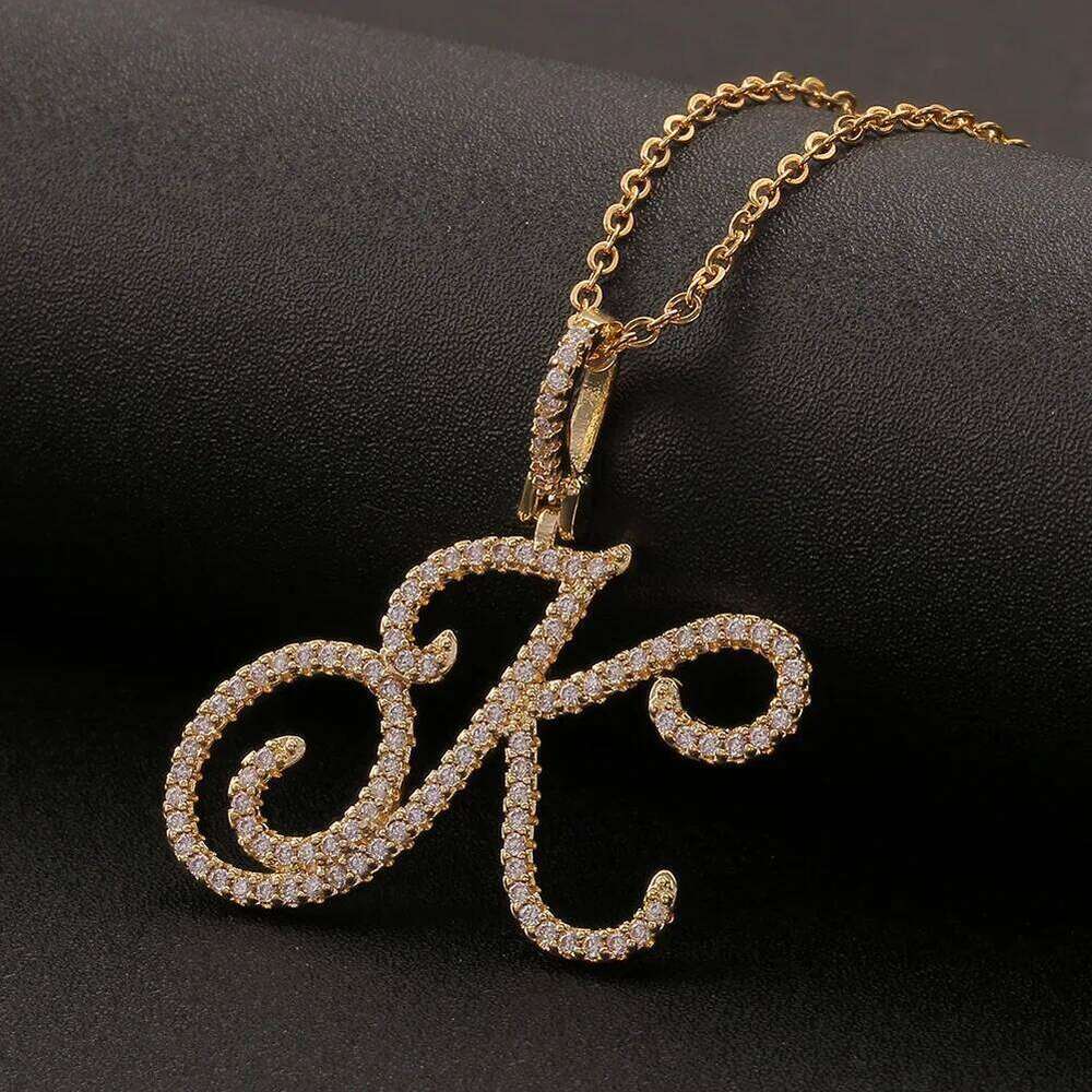 2025 New A-Z Cursive Initial Letter Name For Women Simple Rope Chain Pendant Necklace Fashion Jewelry Gift H260312