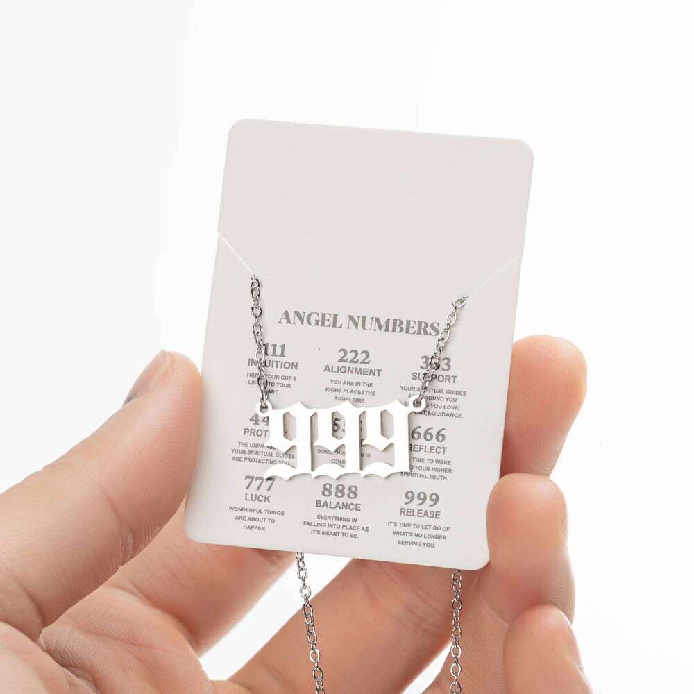111 222 333 444 555 777 888 999 666 Devil Necklace Stainless Steel Unique Number Pendant Charms Golden Minimalist Jewelry BFF H260312