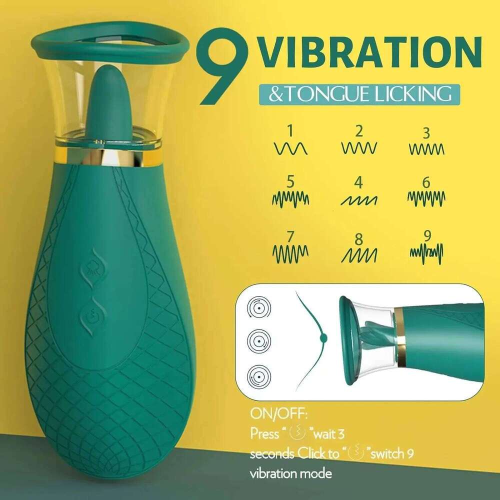 Tongue Licking Clitoris Vibrator Female Nipple Massager Three-Level Suction Vaginal Orgasm Masturbator for Women Adult Sex Toys 26H0313