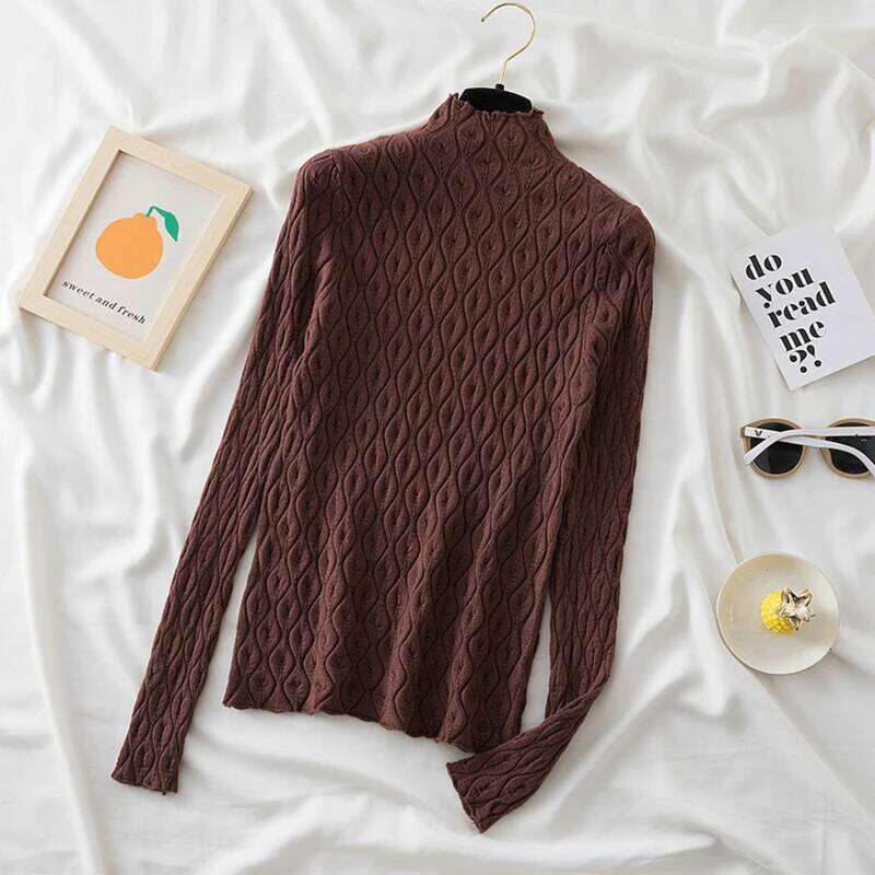 Autumn Winter Soft Warm Cashmere Turtleneck Women Sweaters Knitted Slim Pullover Female Solid Jumper Pull Sweater Casual Tops Z260314