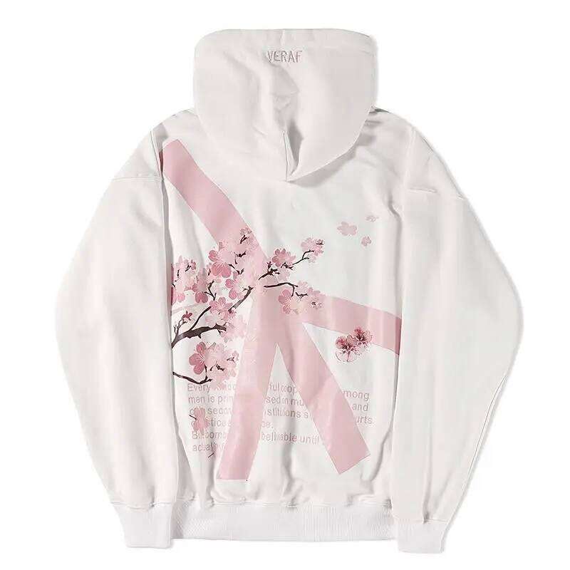 Streetwear Y2K Harajuku Cute Cherry Blossom Graphic Print Oversized Hoodie Gothic Casual Pullover Sweatshirt Men Women Clothing 26Y0313