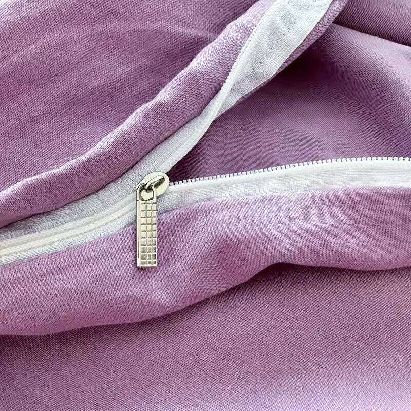 Washed Cotton Solid Color four Piece Set bed sheet 1 duvet cover 2 pillowcases H260312 - view 7