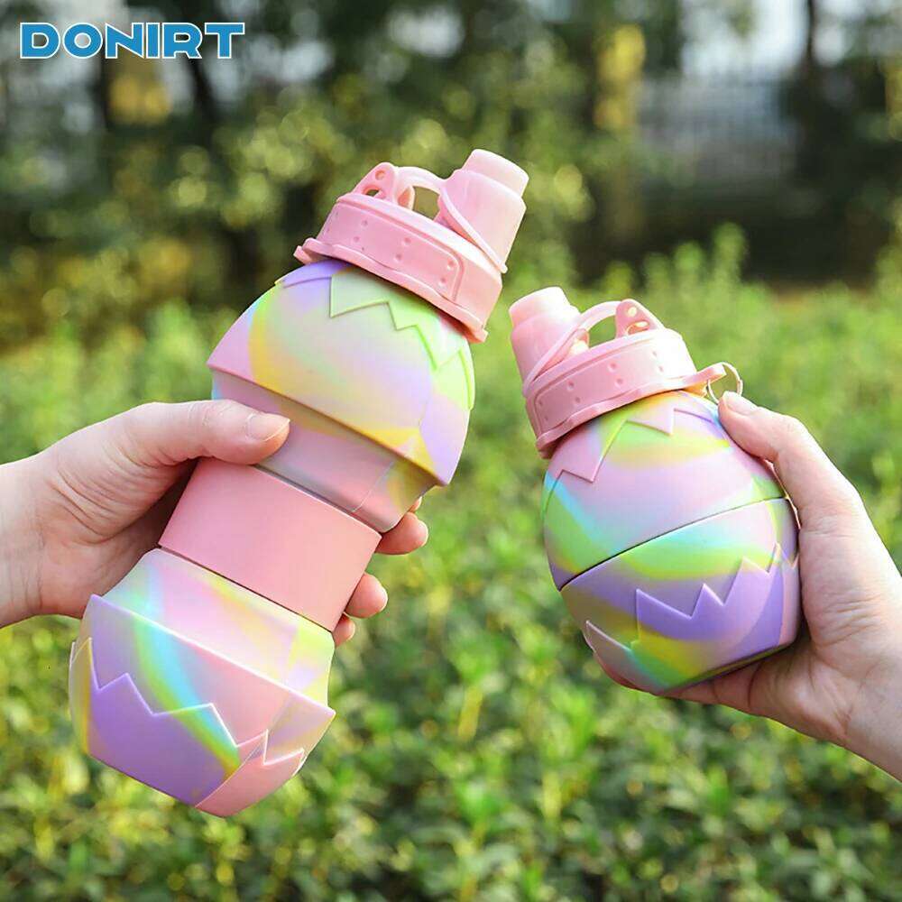 Foldable Eggshell Telescopic Silicone Portable Durable Camouflage Water Bottle Creative Cup 700ml Sports Kettle Z260313
