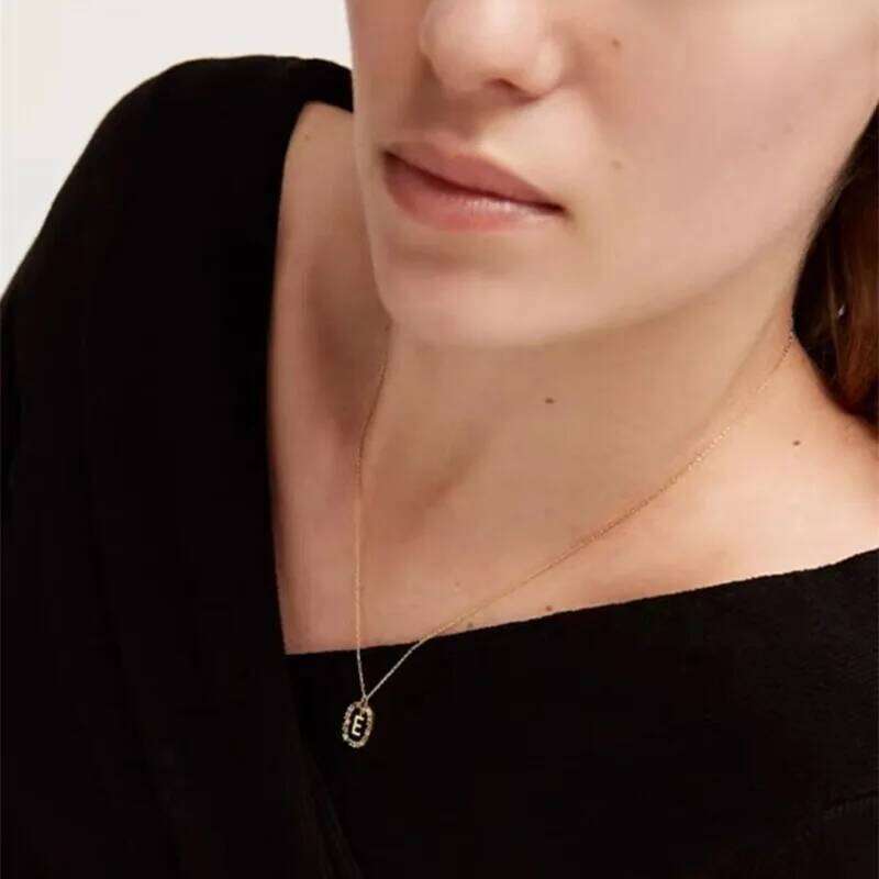 Creative A-Z Letter Pendant Women's Necklace Sweet Versatile Adjustable Chain Lobster Clasp Colorful Jewelry Popular 2026 Gift H260312