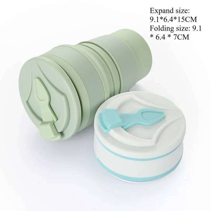 Food Grade Silicone Folding Water for Outdoor Hiking Camping Portable Cup with Leak Proof Design and Large Capacity Z260313