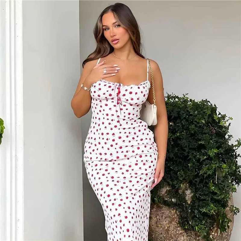 Print Trend Maxi Dresses Women Summer Hipster Suspendency Bandage Straight Bodycons Female Concise Street VestidosT260314