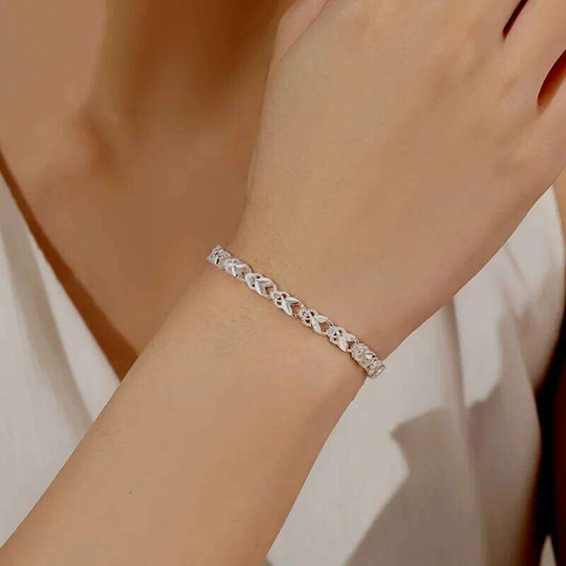 Luxury 925 Sterling Silver chain bracelet trend Rabbits Design women streetwear Perfect for Daily Outfits and Party Z260313