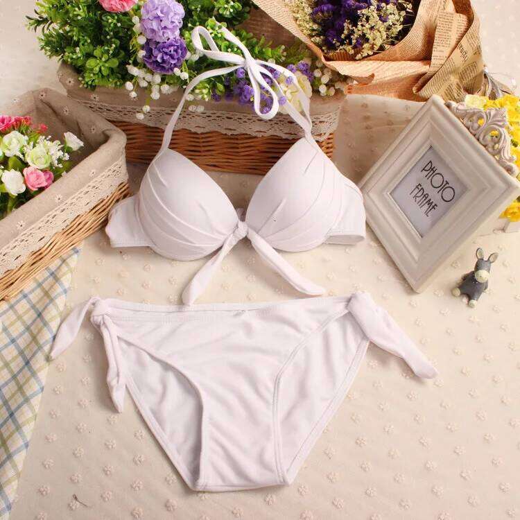 Push Up Bikinis Two Pieces Swimsuit Women Swimwear Neon Green Beach Wear Monokini Bathing Suits Korean Bikini Set Pool 2024 Y260303