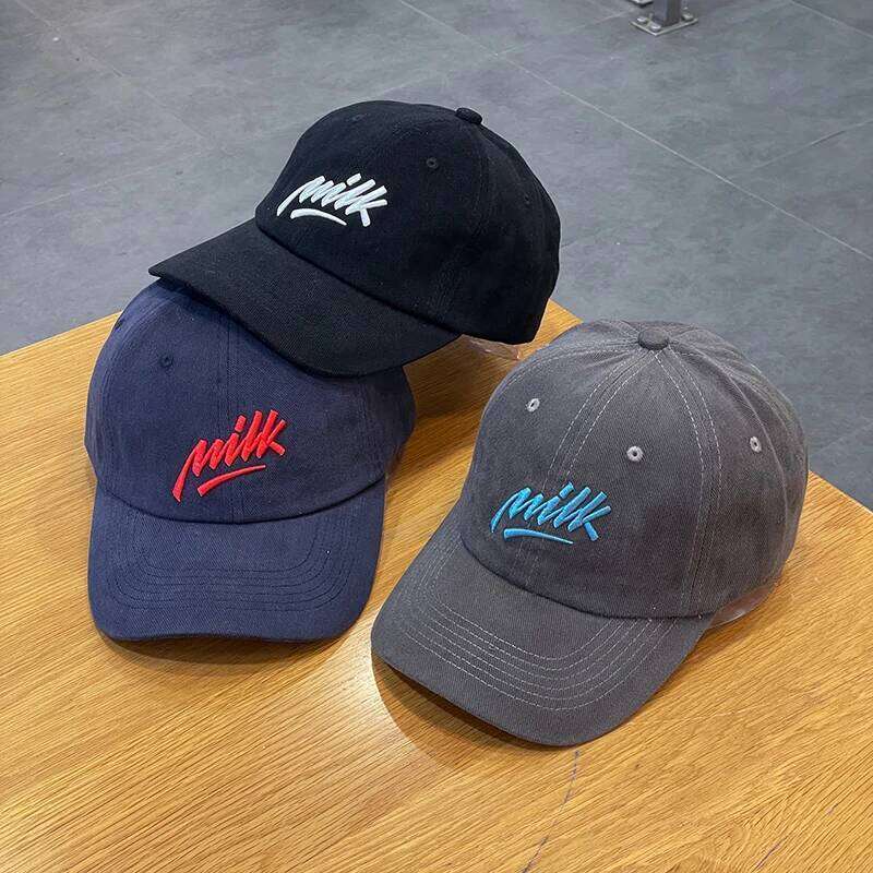 Three-Dimensional Embroidered Peaked Korean Style Lovers Wild Hat Wide Brim Soft Top Baseball Cap Men and Women Z260314