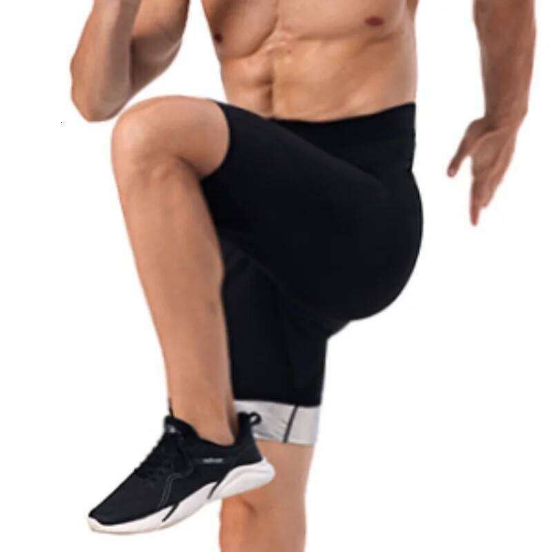 Men's High Waist Abdominal Fitness Running Sports Heat Gathering Shorts Sweat Pants 26Y0313