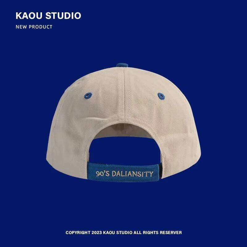 Niche Color Matching Flat Eaves Women's Autumn Winter Street Embroidered Baseball Face-Looking Small Hip Hop Peaked Cap Z260313