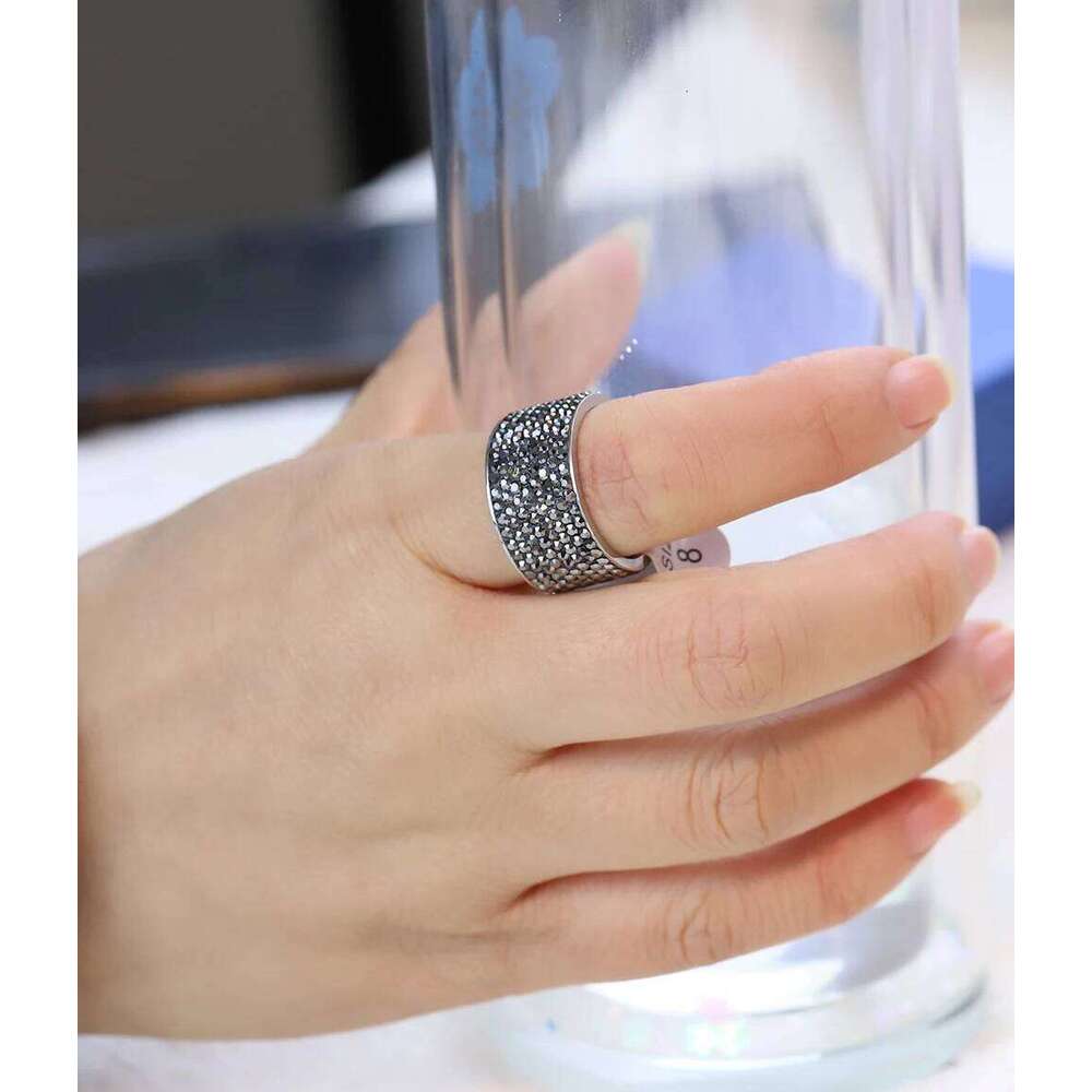 Mix Color 316L Stainless Steel 8 Row Crystal Pave Wedding Birthday Gift Fashion Jewelry Rings for Girls Dropshipping H260312