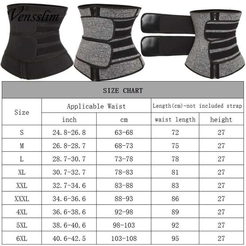 Vensslim Men Waist Body Shapers Slimming Belt Sheath Weight Loss Belly Cinchers Workout Trimmer Corset Sauna Sweat Strap 26Y0313