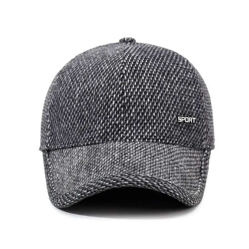 FS Trendy Brown Winter Baseball Cap For Men Vintage Thick Warm Women Earflaps Hats Outdoor Windproof Trucker Hat Casquette Homme Z260314
