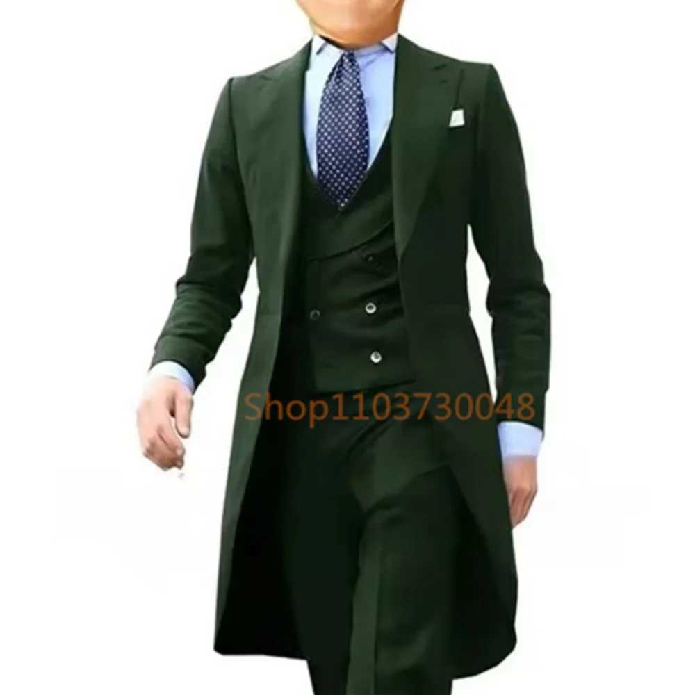 Mens Slim Fit Double Breasted Suit Vest and Pants Set for Wedding Groom Tuxedo Elegant Rose Red Business Party 3 Pcs M260313