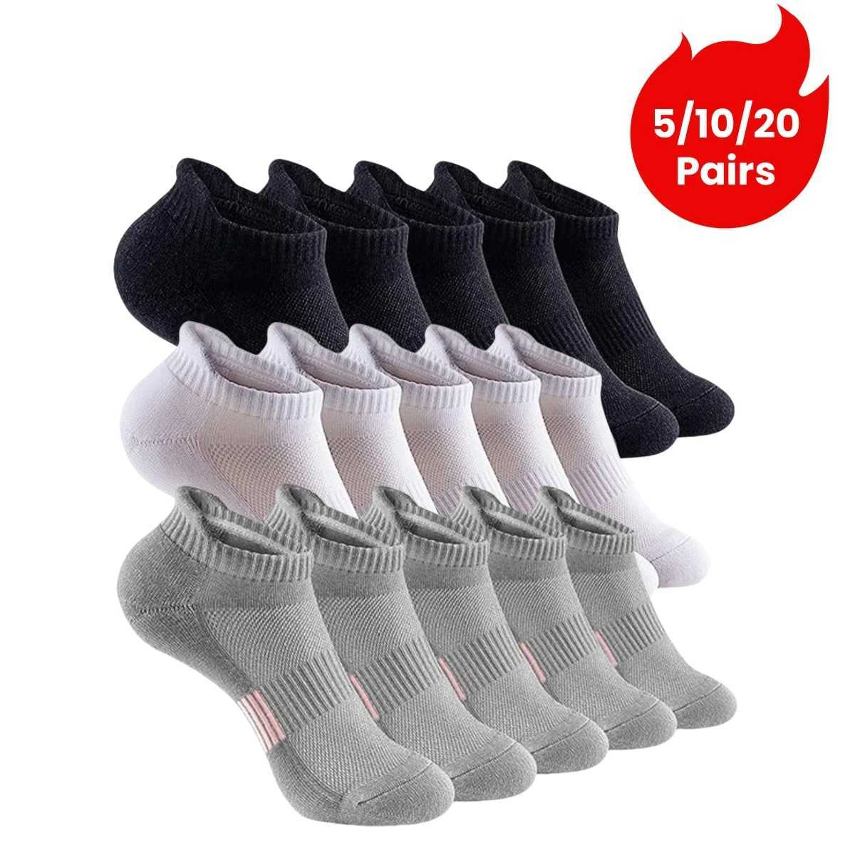 Unisex Athletic Ankle Socks Heel Tab Design Stay-in-Place Fit Breathable Mesh Ideal for Running D260313
