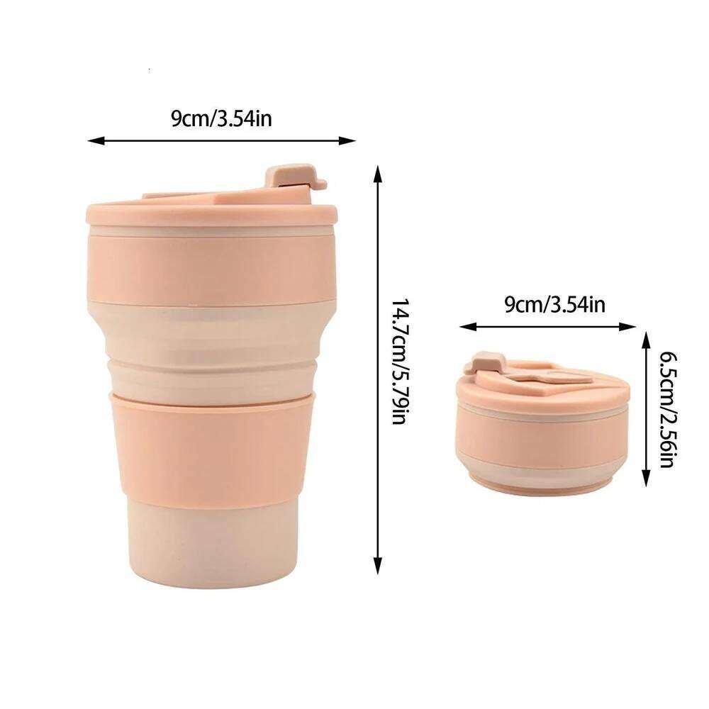 500ml Reusable Folding Silicone Foldable Bottle Portable Collapsible Travel Cup Drinking Cups for Outdoor Camping Z260314